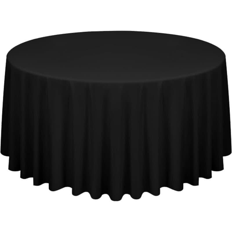 Black Table Cloth (Round/Rectangle)